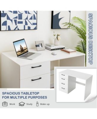 43.5 Inch Computer Desk with 4 Large Drawers