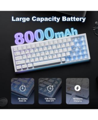 AL65 Wireless Mechanical Keyboard, Full Aluminum CNC,Support QMK/VIA Software Gasket Structure,60% Hot Swappable with RGB Backlit BT/2.4G/USB-C for Mac/Windows(Zero Linear)