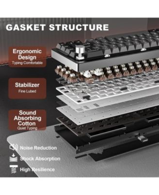 AL68 Wireless Mechanical Keyboard,Full Aluminum CNC,60% Layout with Knob, QMK/VIA Software,Gasket Mounted,Hot Swappable,RGB Backlit,BT/2.4G/USB-C for Mac/Win(Cocoa Cream V2 Linear)