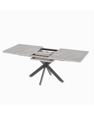 Streamdale Extendable Dining Table Set for 6-8 with Upholstered Chairs