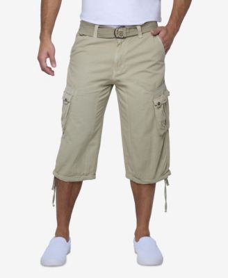 X RAY Big & Tall XRAY Belted Below Knee Long Cargo Shorts
