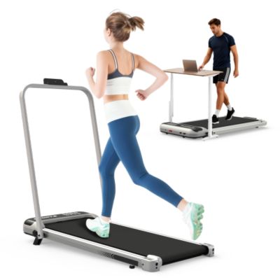 3 in 1 Under Desk Treadmill with Incline Foldable Treadmills for Home Walking Pad with Handle Bar