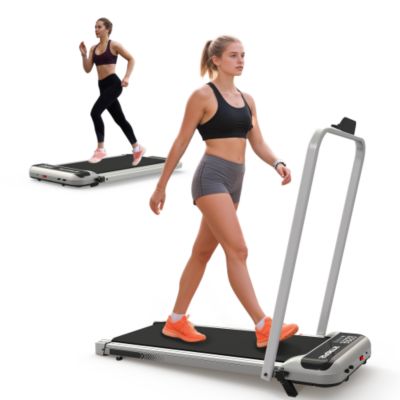3 in 1 Under Desk Treadmill with Incline Foldable Treadmills for Home Walking Pad with Handle Bar