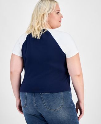 Trendy Plus Rose Raglan-Sleeve Baby T-Shirt