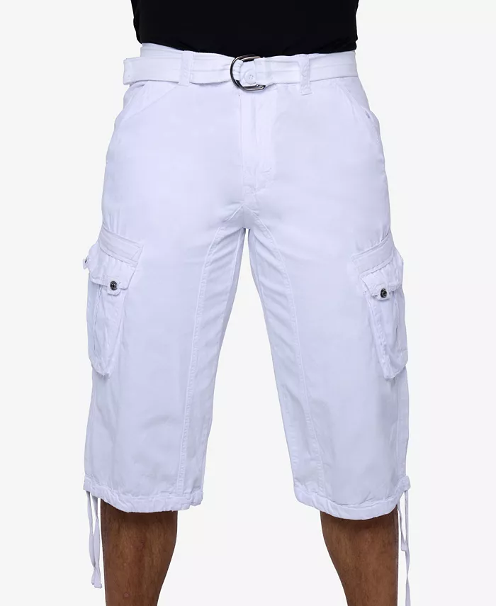 Men's Belted Below Knee Long Cargo Shorts - thumbnail 5