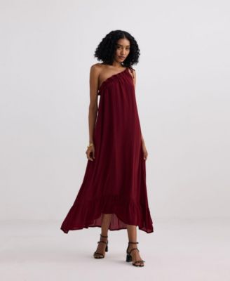 Women's One-shoulder Midi dress