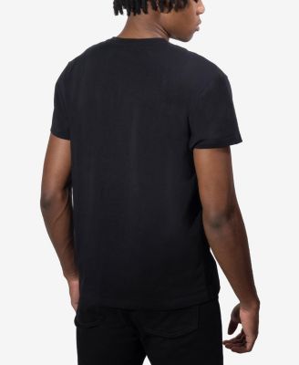 Men's Blue Skull Rhinestone Crew T-Shirt