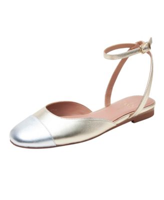 DELANEY Women's Captoe Ankle Strap Ballet Flat
