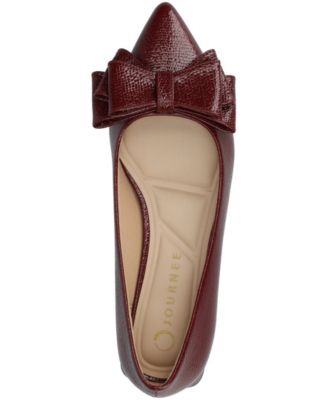 Women's Ophelia Bow Low Block Heel Dress Flats