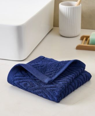 Maze Solid Texture Cotton Washcloth, 12" x 12"