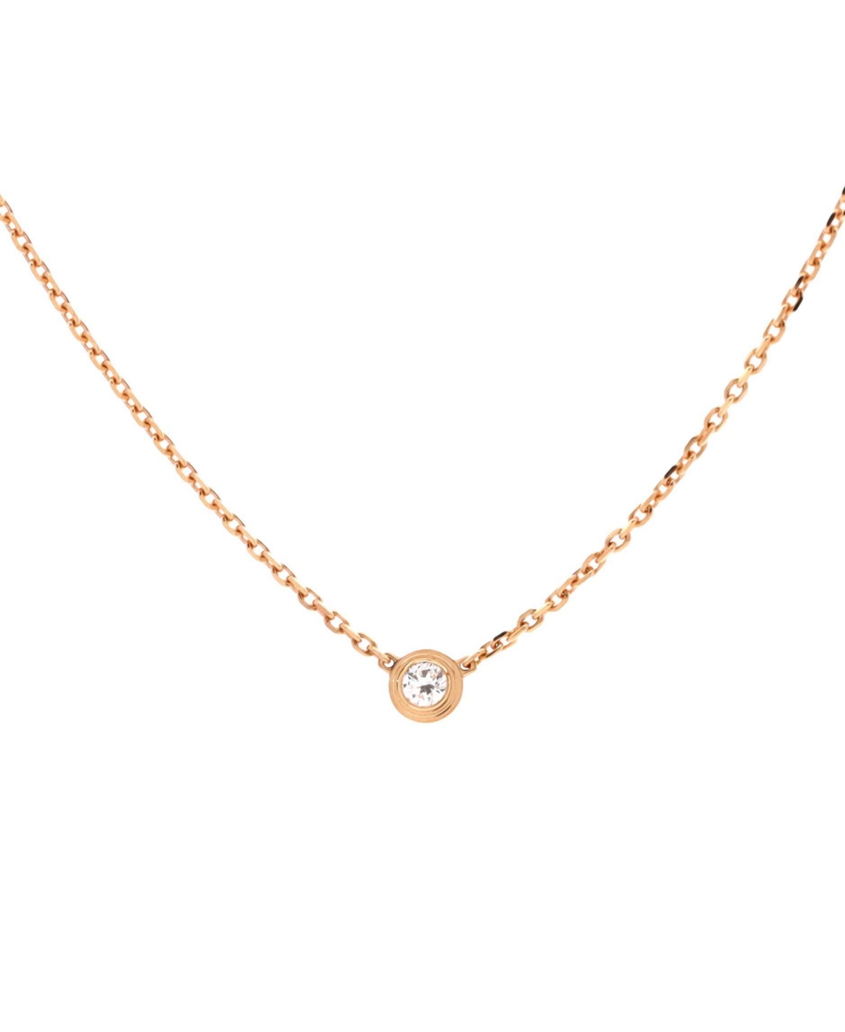 Xs Cartier D'Amour Pendant Necklace 18K Rose Gold with Diamond - 18k rose gold