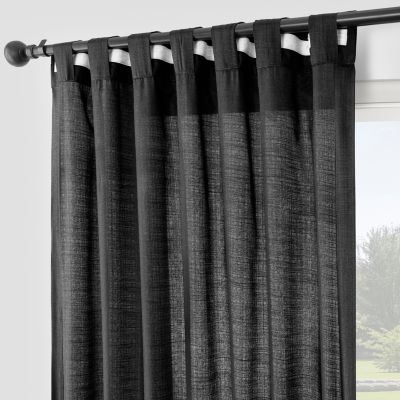 Rustic Weave Linen Curtains (2 Panels) Sheer Window Curtains Panel Set, Rod Pocket Curtains, 50 inches Wide Linen