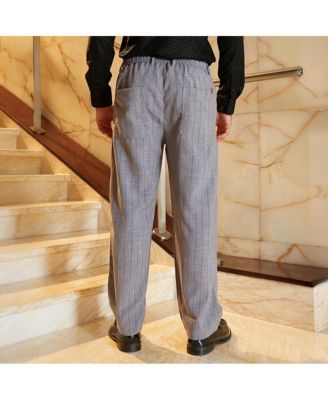 Men's Coin Grey Pinstriped Chino Trousers