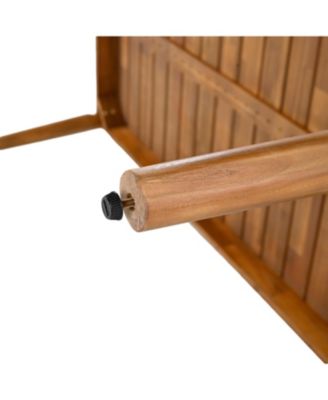 Acacia Wood Outdoor Dining Table - 8 Person, 72"