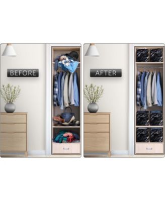 11 Inch Foldable Fabric Storage Cube Bin with Handles - for Organizing Pantry, Closet, Nursery, Playroom, & More