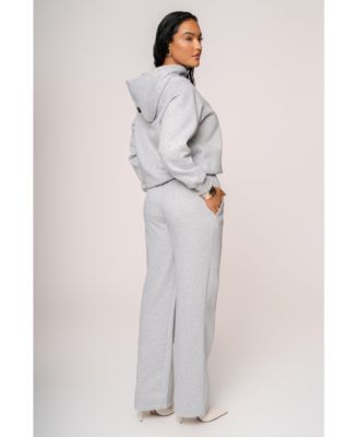 Women's Grey Logo Pullover Hoodie