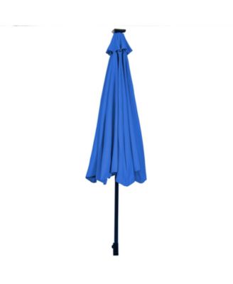 10 Feet Outdoor Patio Umbrella with Bright Solar LED Lights