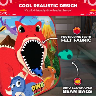 Dino Frenzy | 2-in-1 Corn Hole Games for Kids | 5-Second Setup | Bean Bag Toss Game for Kids | Kids Cornhole Game Set