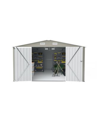 10x14 FT Outdoor Metal Storage Shed with Doors & Vents