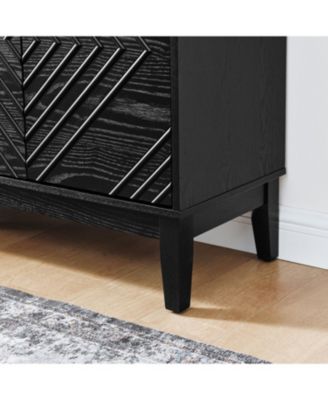 Black Farmhouse Buffet Cabinet - 60.5" Sideboard