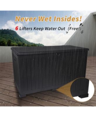 230 Gallon Resin Outdoor Deck Box - Waterproof & Lockable
