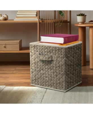 11 Inch Foldable Fabric Storage Cube Bin with Handles - for Organizing Pantry, Closet, Nursery, Playroom, & More