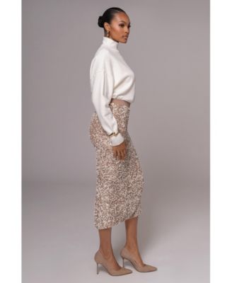 Women's Sequin Midi Skirt