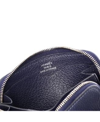Pre-Owned Hermes Compact Zipengo Horse Card Holder Leather