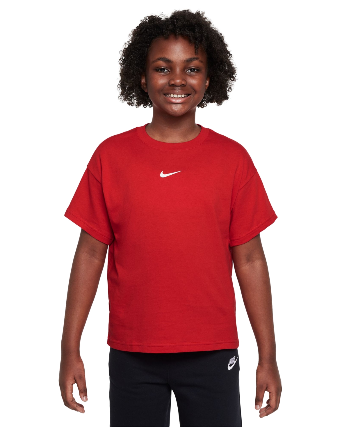 Nike Sportswear Big Boys Cotton Air Graphic T-shirt In Red