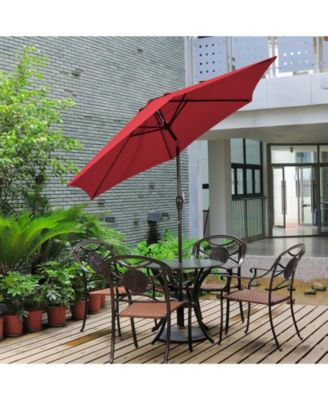 10 Feet Outdoor Patio Umbrella with Tilt Adjustment and Crank