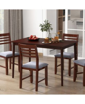 48 Inches Mid Century Dining Table for 4 with Rubber Wood Legs