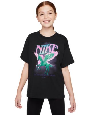 Nike - Big Girls Sportswear Graphic Cotton T-Shirt