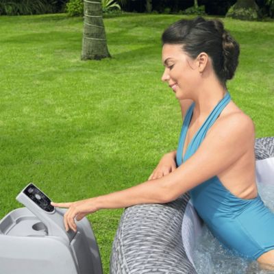 SaluSpa Honolulu AirJet Inflatable Hot Tub with 140 Soothing Jets, Gray