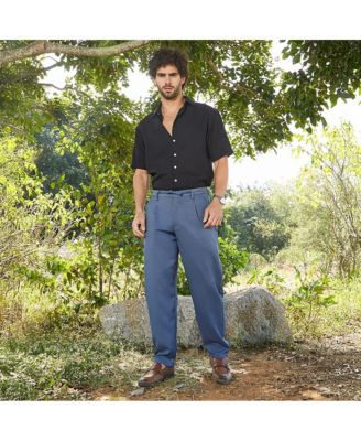 Men's Steel Blue Tailored Trousers