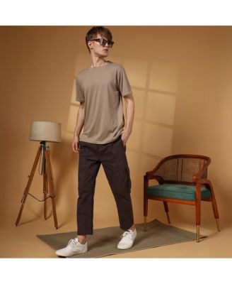 Men's Cloud Grey Solid Regular T-Shirt