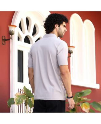 Men's Saltbox Beige Seamless Cuboid Polo T-Shirt