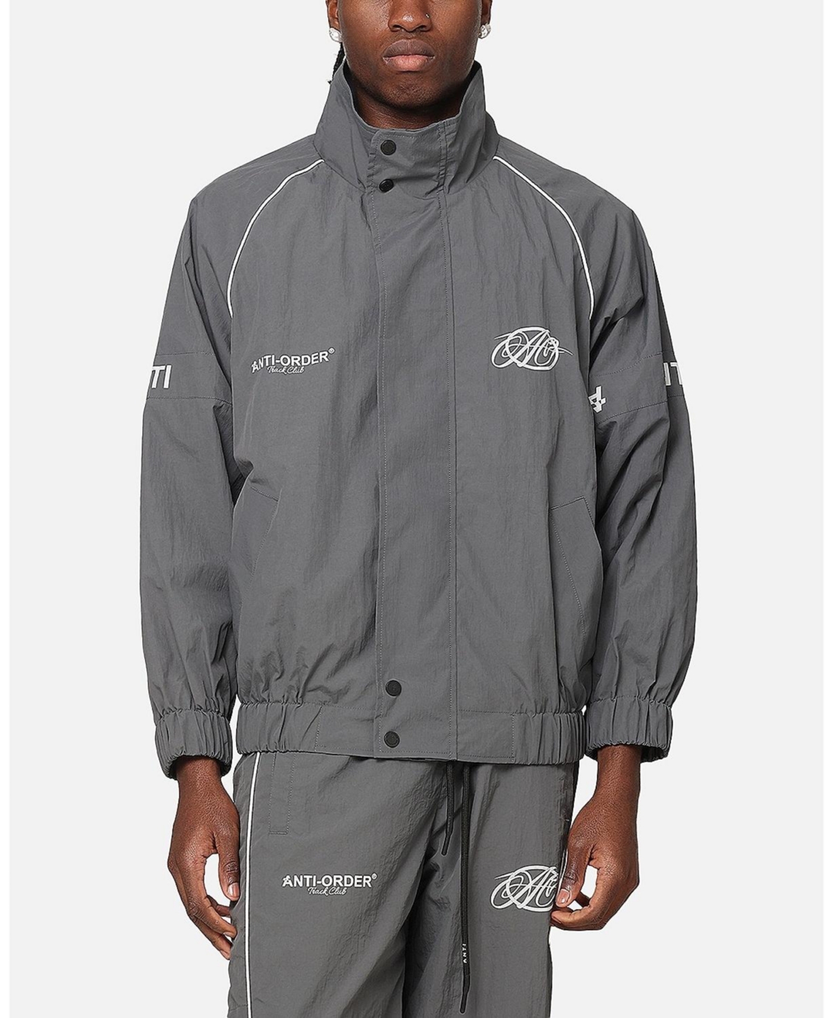 Men's Track Club Windbreaker Jacket - Dark grey/grey