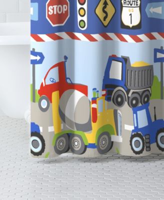 Dream Factory Trains and Trucks V2 72" x 72" Shower Curtain