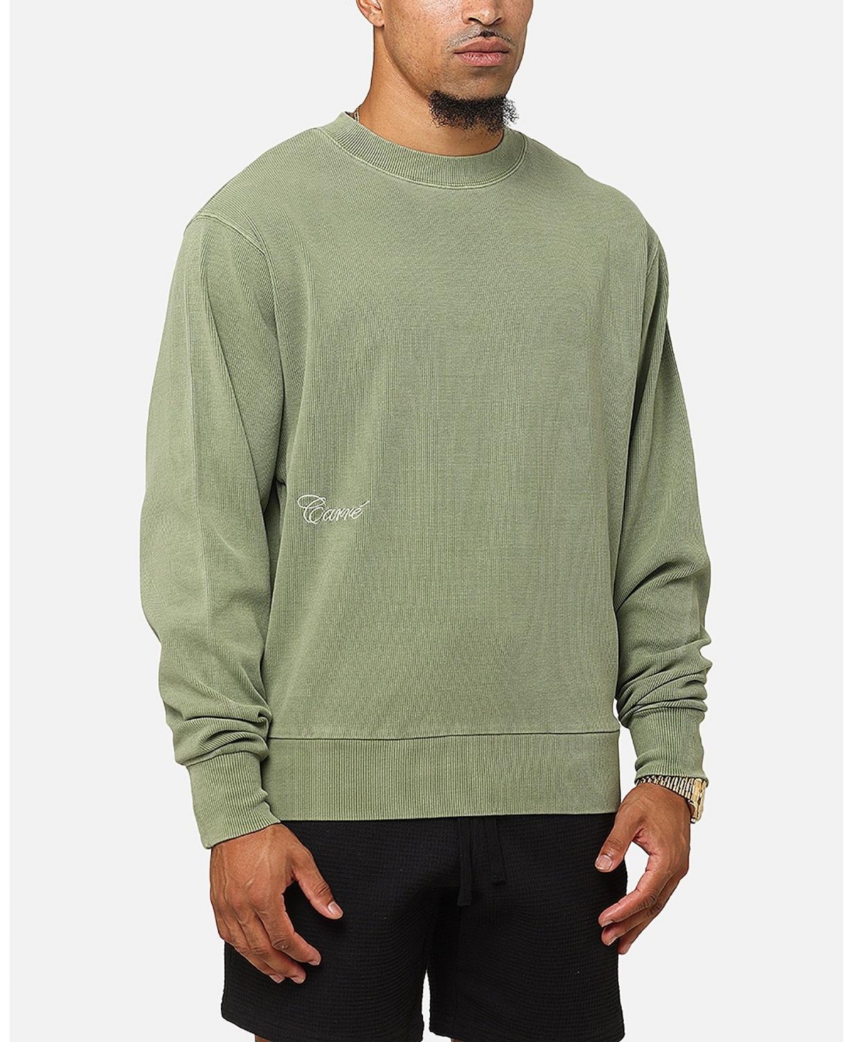 Men's Avenue Ribbed Crewneck - Olive