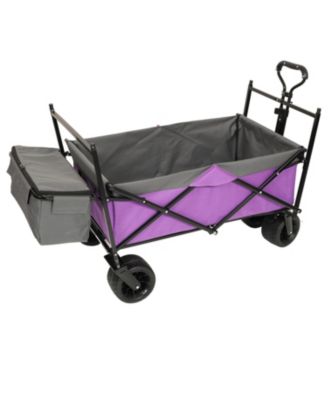Collapsible Wagon with Canopy & All-Terrain Wheels (Purple)