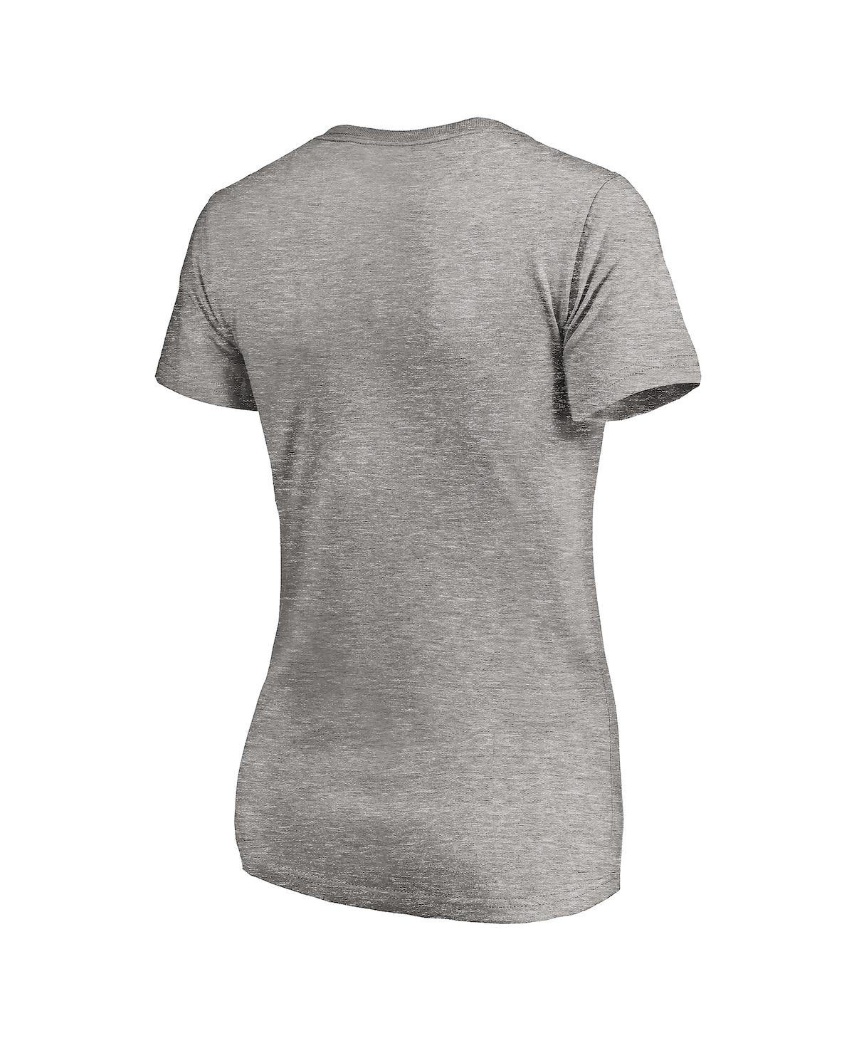 Fanatics Women's Gray Texas A&m Aggies Primary Logo V-neck T-shirt In Gray