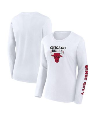 Fanatics - Women's White Chicago Bulls Long Sleeve T-Shirt