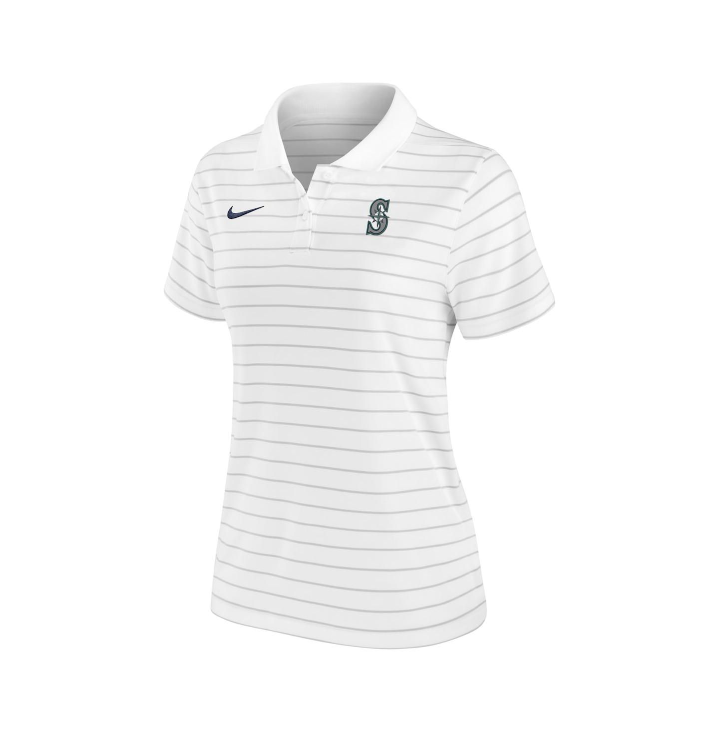 Женское поло Nike White Seattle Mariners Authentic Collection Victory Performance Polo — фото 2