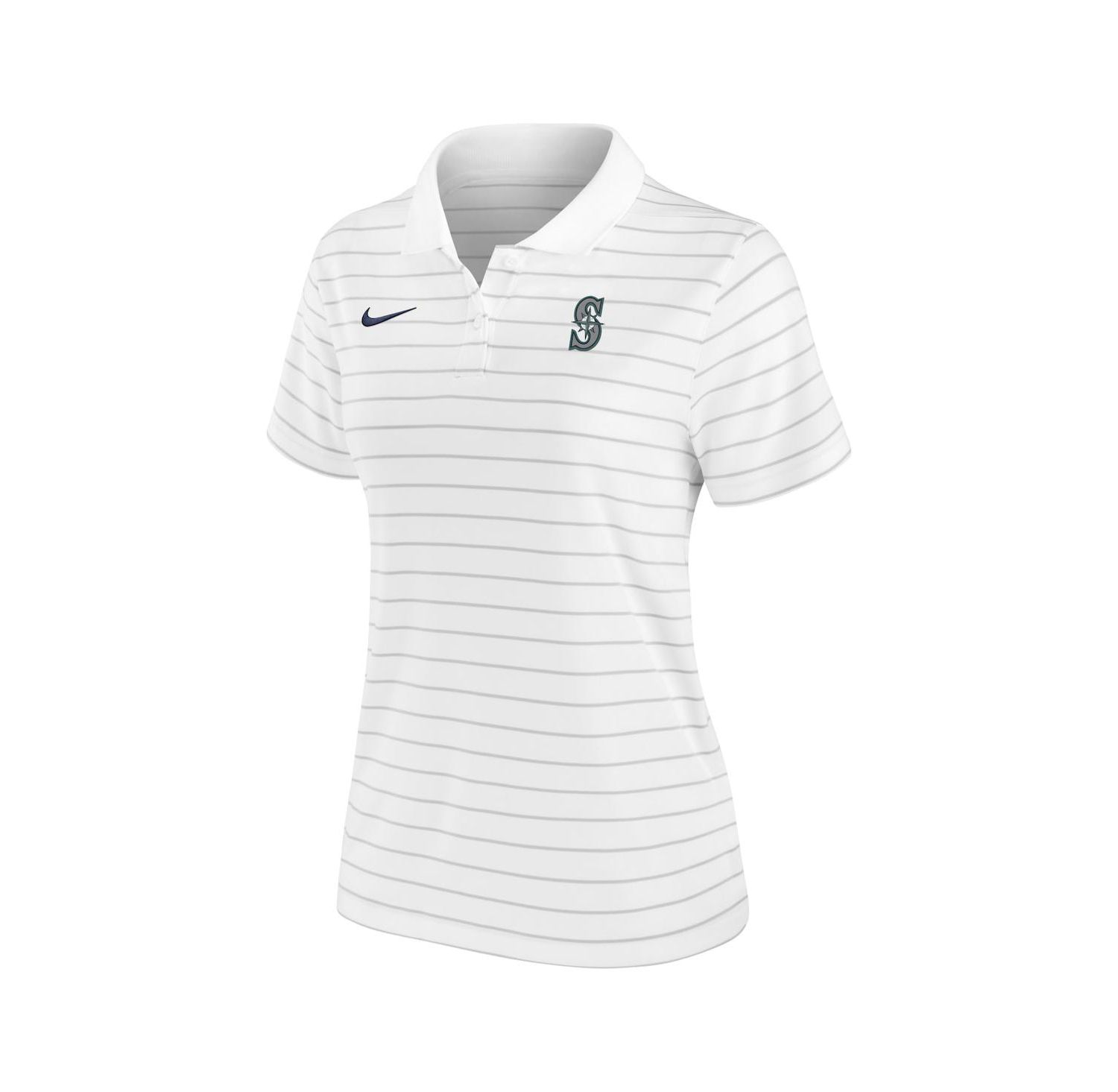 Women's White Seattle Mariners Authentic Collection Victory Performance Polo Shirt