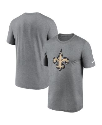 Nike - Men's Heather Charcoal New Orleans Saints Primetime Legend Logo Performance T-Shirt