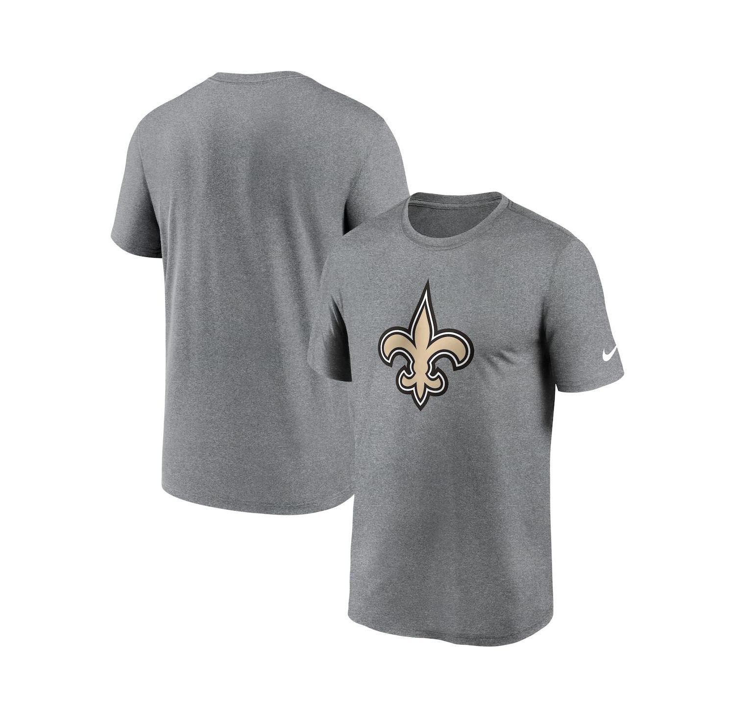 Men's Heather Charcoal New Orleans Saints Primetime Legend Logo Performance T-Shirt