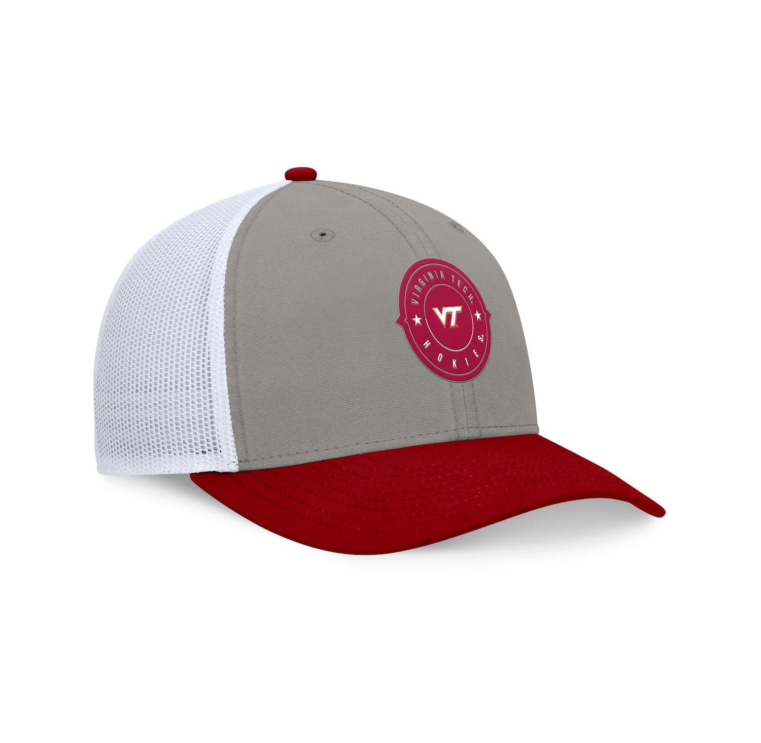 Men's Gray/Maroon Virginia Tech Hokies Rob Trucker Adjustable Hat