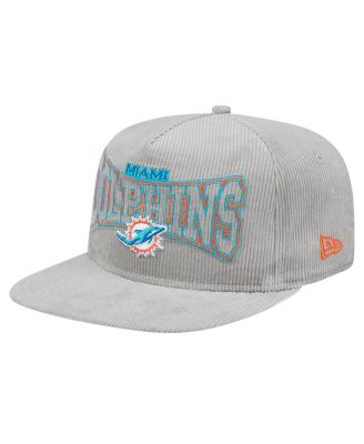 New Era - Men's Gray Miami Dolphins Corduroy&nbsp;Golfer Adjustable Hat