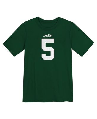 Little Boys and Girls Garrett Wilson Green New York Jets Player Name Number T-Shirt