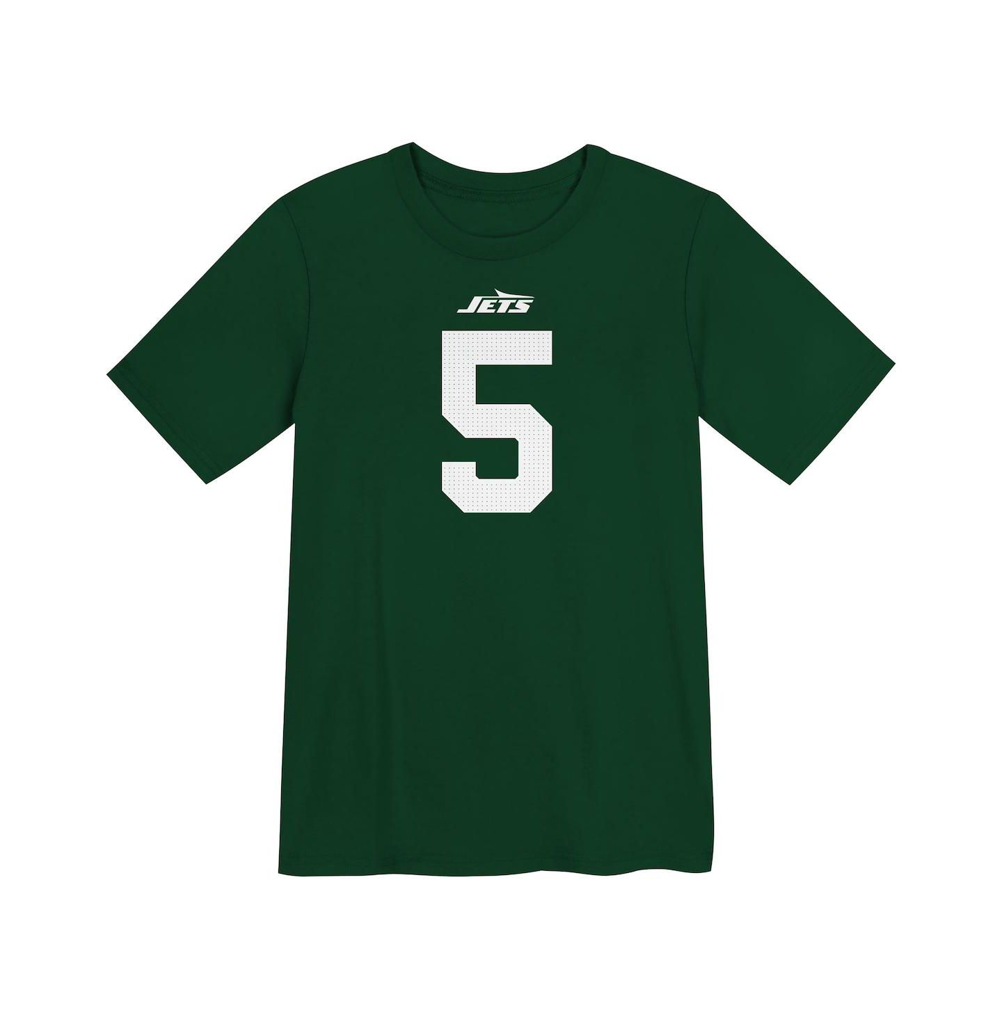 Детская футболка Nike New York Jets с именем и номером Garrett Wilson, зелёная — фото 2